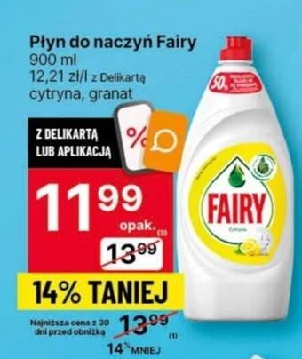 Delikatesy Centrum Płyn do naczyń Fairy 900 ml oferta