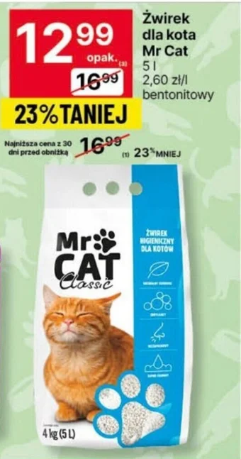 Delikatesy Centrum Żwirek dla kota Mr Cat 5l oferta