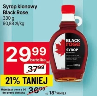 Delikatesy Centrum Syrop klonowy Black Rose 330 g oferta