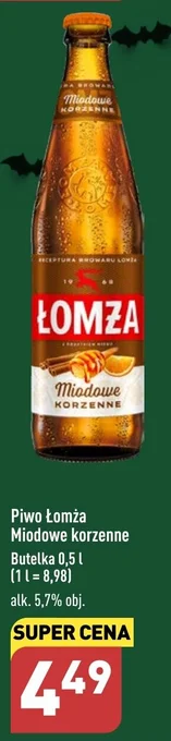 ALDI Piwo Łomża Miodowe korzenne 0,5 L oferta
