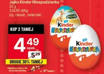 Delikatesy Centrum Jajko Kinder Niespodzianka 20g oferta