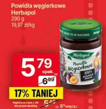 Delikatesy Centrum Powidła węgierkowe Herbapol 290g oferta
