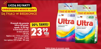 Biedronka Proszek do prania Ultra 50 prań, 3,25 kg oferta
