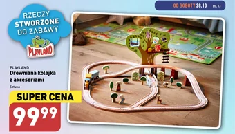 ALDI PLAYLAND Drewniana kolejka z akcesoriami oferta