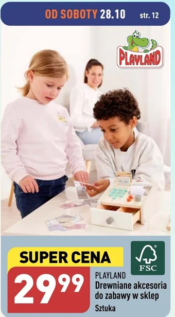 ALDI PLAYLAND Drewniane akcesoria do zabawy w sklep oferta
