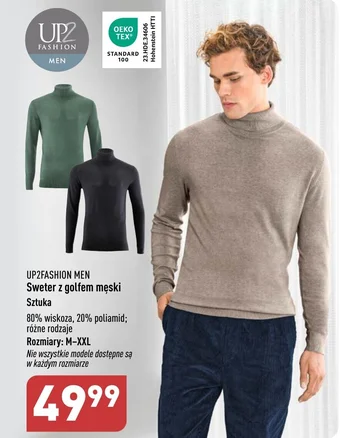 ALDI UP2FASHION MEN Sweter z golfem męski oferta