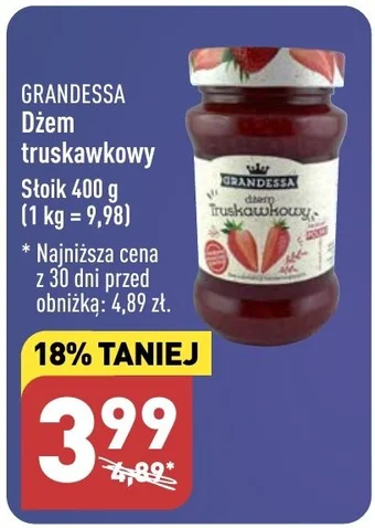 ALDI GRANDESSA Dżem truskawkowy 400 g oferta
