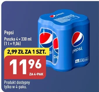 ALDI Pepsi Puszka 4 × 330 ml oferta