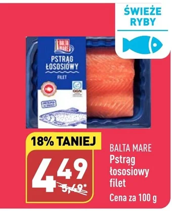 ALDI BALTA MARE Pstrąg łososiowy filet 100g oferta