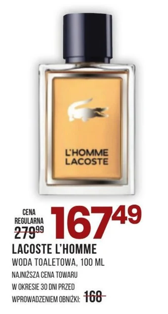 Drogerie Natura Woda toaletowa dla mężczyzn lacoste oferta