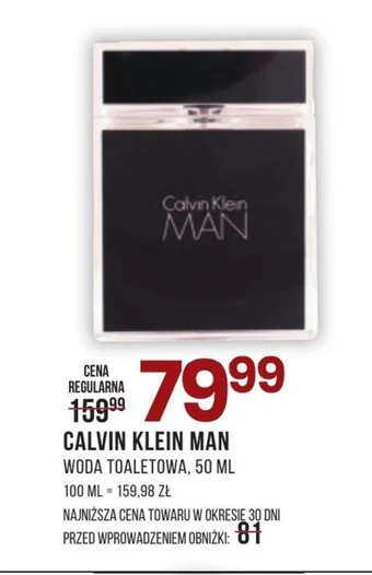 Drogerie Natura Woda toaletowa calvin klein oferta