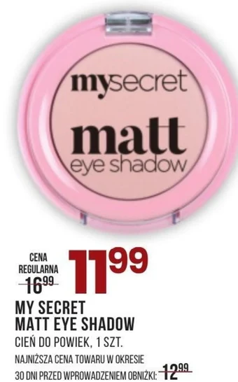 Drogerie Natura Cienie do powiek my secret oferta
