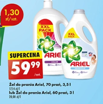 Biedronka Żel do prania ariel oferta