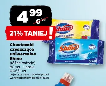 Chusteczki czyszczące uniwersalne shine