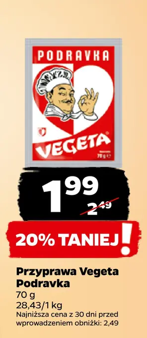 Netto Przyprawa vegeta podravka oferta