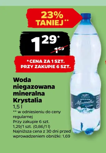 Netto Woda niegazowana mineralna krystalia oferta