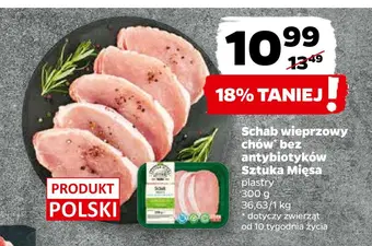Netto Schab wieprzowy chów * bez antybiotyków sztuka mięsa oferta