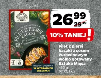 Netto Filet z piersi kaczki z sosem żurawinowym wolno gotowany sztuka mięsa oferta