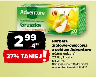 Netto Herbata ziołowo-owocowa z sokiem adventure oferta