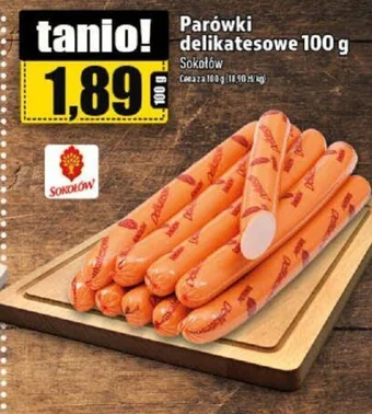 Topaz Sokołów Parówki delikatesowe 100 g oferta