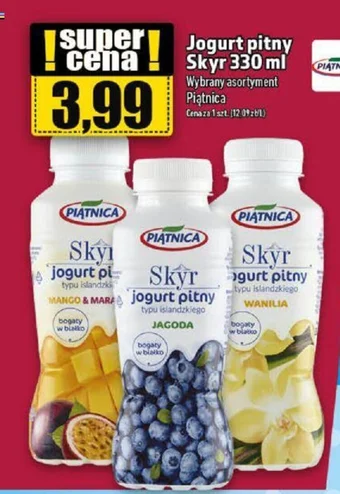 Topaz Piątnica Jogurt pitny Skyr 330 ml oferta