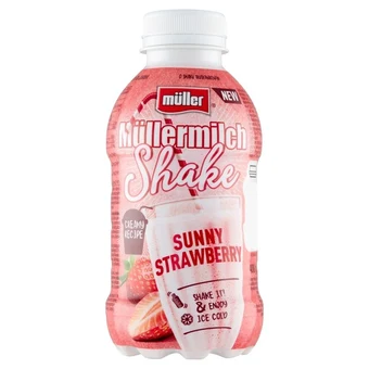 Müller müllermilch shake napój mleczny o smaku truskawkowym 400 g