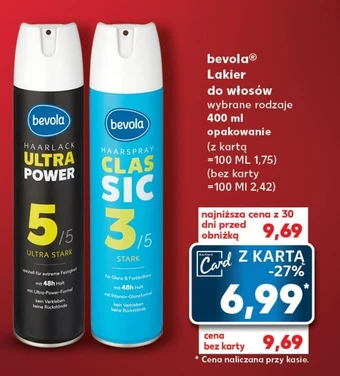 Kaufland Lakier do włosów bevola oferta