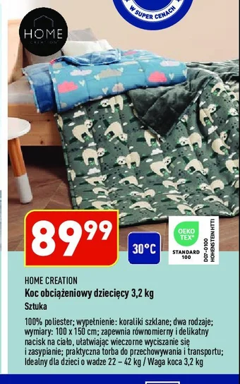 ALDI Koc obciążeniowy 100 x 150 cm 3.2 kg oferta