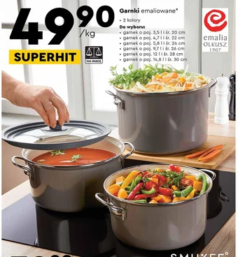 Biedronka Garnki emaliowane 1kg oferta