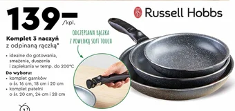 Biedronka Russell Hobbs Komplet 3 naczyń z odpinaną rączką oferta