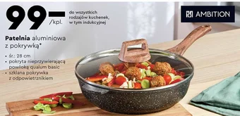 Biedronka AMBITION Patelnia aluminiowa z pokrywką oferta