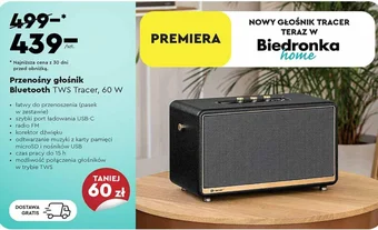 Biedronka Przenośny głośnik Bluetooth TWS Tracer 60 W oferta