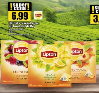 Topaz Unilever Herbata czarna Lipton 20 torebek 34/36 g oferta