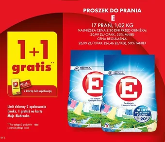 Biedronka PROSZEK DO PRANIA E 1,02kg oferta