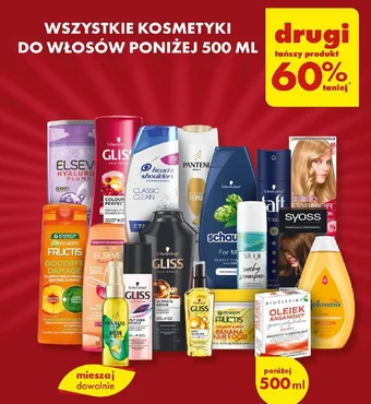 Biedronka WSZYSTKIE KOSMETYKI DO WŁOSÓW PONIŻEJ 500 ML oferta