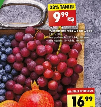 Biedronka Winogrono różowe 1kg oferta