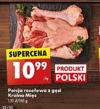 Biedronka Porcja rosołowa z gęsi Kraina Mięs 1kg oferta