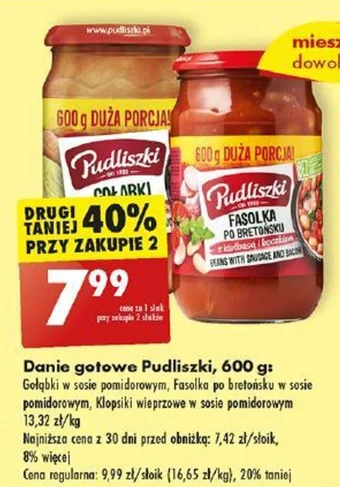 Biedronka Danie gotowe Pudliszki 600 g oferta