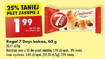 Biedronka Rogal 7 Days kakao, 60 g oferta
