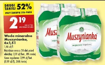 Biedronka Woda mineralna Muszynianka 6x1,5l oferta