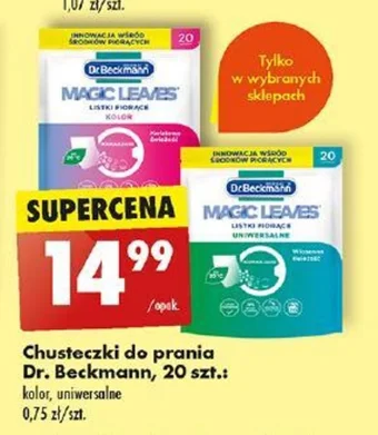 Biedronka Chusteczki do prania Dr. Beckmann 20 szt. oferta