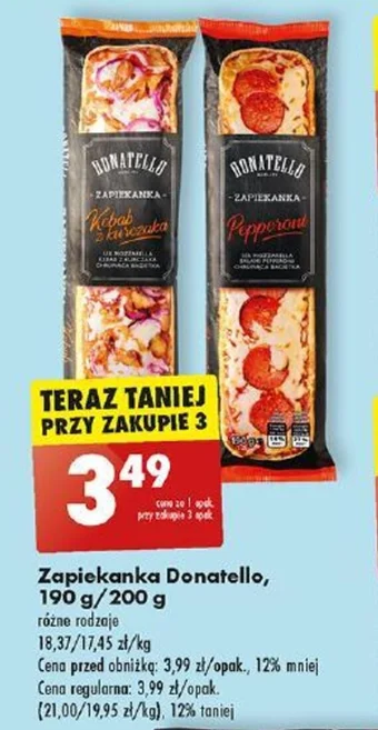 Biedronka Zapiekanka Donatello 190 g/200 g oferta