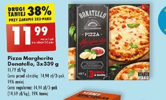 Biedronka Pizza Margherita Donatello 3x339 g oferta