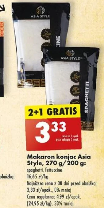Biedronka Makaron konjac Asia Style 270 g/200 g oferta