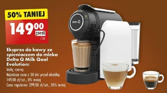 Ekspres do kawy ze spieniaczem do mleka Delta Q Milk Qool Evolution