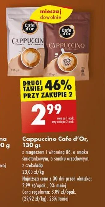 Biedronka Cappuccino Cafe d'Or 130 g oferta