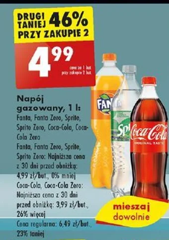 Biedronka Napój gazowany 1 l oferta