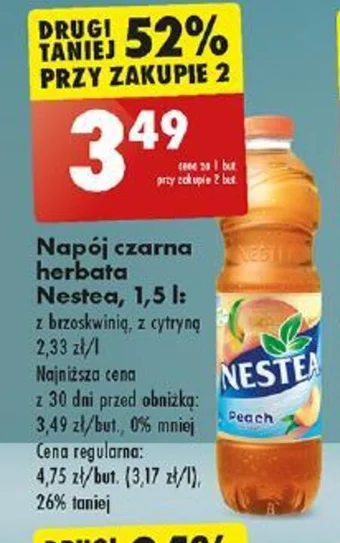 Biedronka Napój czarna herbata Nestea 1,5 l oferta