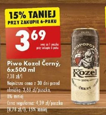 Biedronka Piwo Kozel Černý 500 ml oferta