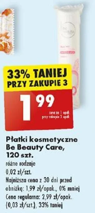 Biedronka Płatki kosmetyczne Be Beauty Care 120 szt. oferta